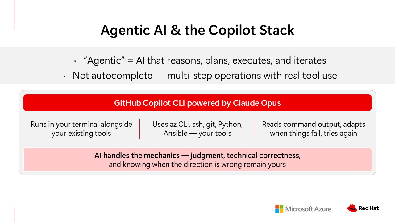 Slide 5 covering what agentic actually means
